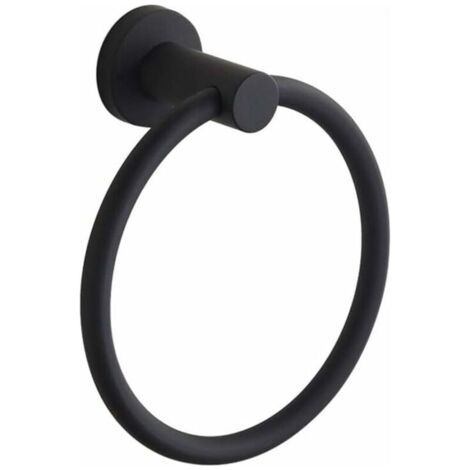 Anneau de serviette en acier inoxydable 304 pendentif de salle de bain noir américain suspendu anneau de serviette 304 Yahei (1/5)