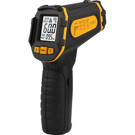 Thermomètre Infrarouge -50℃600℃ Thermomètre Laser Numérique Sans Contact pour Cuisine, Pizza, Four, Réfrigérateur, Aliments, Réparation de Véhicules, Congélateur, Bonbons