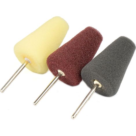 Juego de 3 almohadillas de pulido de esponja y mini cono de pulido amio-03715 (1/3)