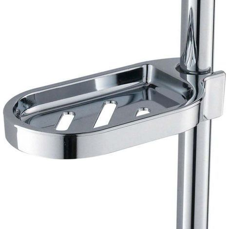 Portasapone regolabile per doccia, portasapone per asta doccia, portasapone a clip per tubo da 25 mm, per casa e hotel (1/4)