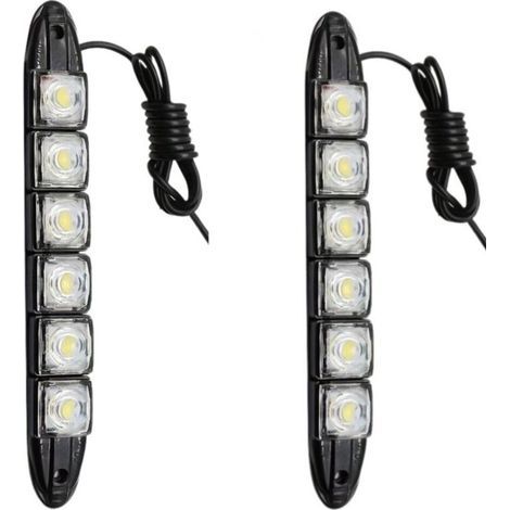 Feux de Jour LED Universels Flexibles pour Voiture Lot de 2 Blancs Installation Facile Compatible Tous Véhicules (1/5)