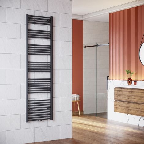 SONNI Heizkörper Bad 1800 x 500 mm Badheizkörper Mittelanschluss Handtuchtrockner Handtuchwärmer Anthrazit