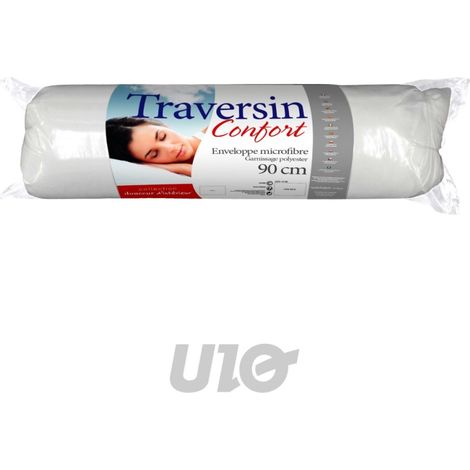 Traversin uni confort en polyester Blanc 90 cm