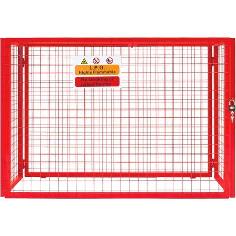 Red Gas Bottle Collapsible Mesh Cage - 100cm x 140cm x 50cm
