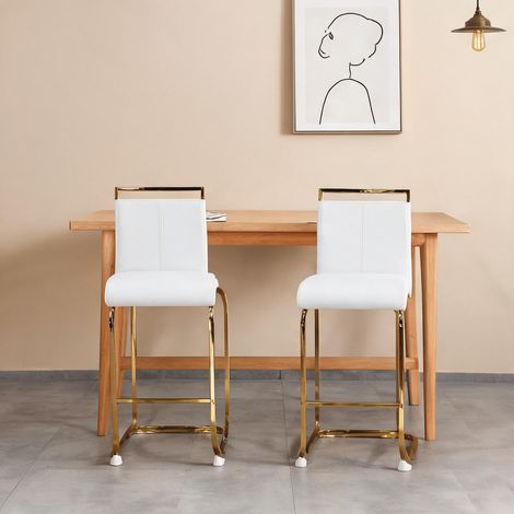 Lot de 2 tabourets de bar design nordique 39 x 46,5 x 96,5 cm (1/5)