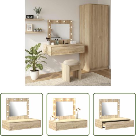 Coiffeuse moderne - Table de Toilette Marron 83 x 40 x 70 cm Bois d'ingénierie (1/5)
