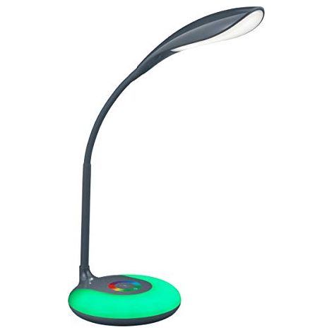 Lampada Tavolo Scrivania Moderna Led Antracite Base Luminosa Touch Krait GD Trio (1/4)