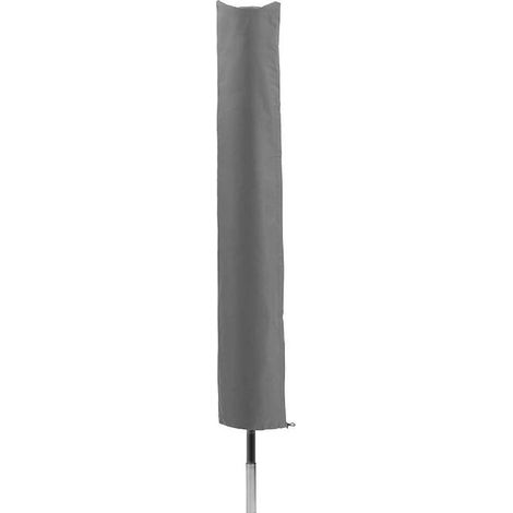 Housse de Parasol, Housse de Protection pour Parasol de Jardin, Anti-UV, Anti-Vent, Étanche, Tissu Oxford 600D Parasol Couverture de Parasol - 153 x 30 x 30 cm (Gris) (1/5)