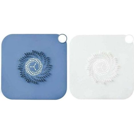 [NON UTILIZZATO] Set di 2 filtri di scarico in silicone antiscivolo per lavello da cucina, accessori per il bagno