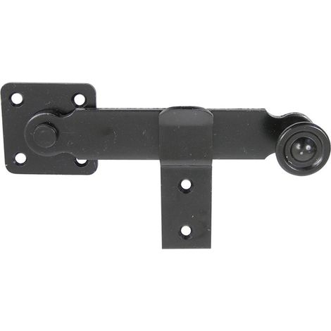 Afbat – Poignée de fléau avec support – Finition noir – Longueur 190mm – Pour volets en bois – Maintien fermé des battants