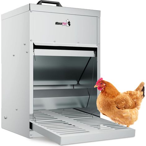 MaxxPet Comedero Gallinas - Alimentador para Gallinas - Distribuidor de Granos para Gallinas - Comedero para Aves - comedero gallinas automatico - 31x46x44cm (1/4)