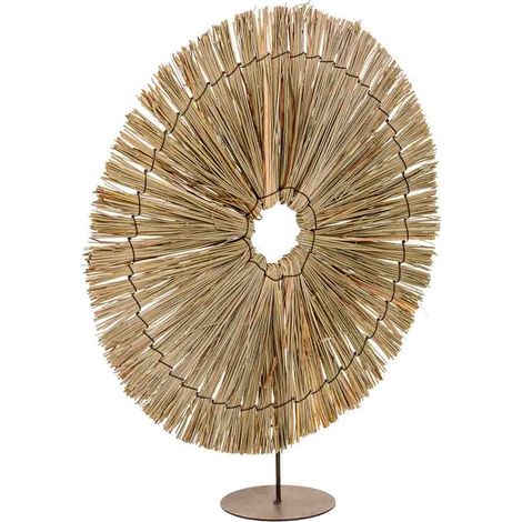 Figura decoración de fibra natural marrón 43x02x49 (1/5)