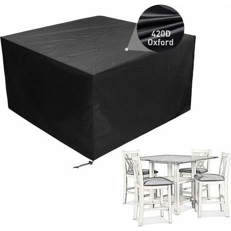 Patio Furniture Cover Waterproof Outdoor Sectional Sofa Set Covers, Outdoor Rectangle Table and Chair Set Covers, Dust Proof Furniture Protective Cover carré 135×135×74cm, (1/5)