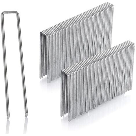 lot de 100 piquets de fixation en acier 3 mm, 150 mm long, 40 mm large (1/5)