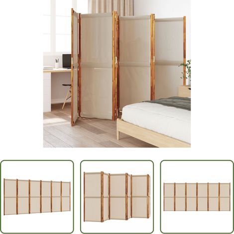 Raumteiler - 6-tlg. Paravent Taupe 420x180 cm (1/5)