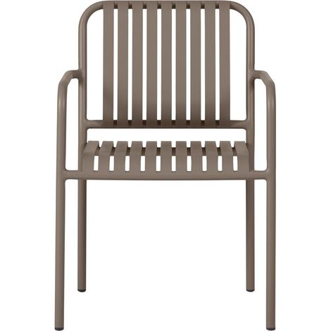 Stella chaise de jardin empilable noyer décor.