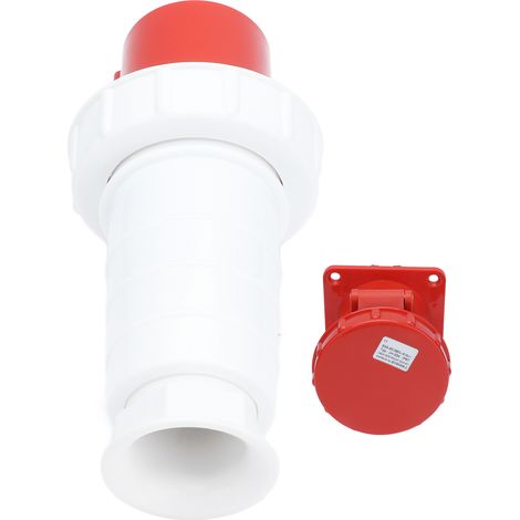 Kit prise et fiche industrielle connecteur électrique étanche IP67 triphasé 4 broches 63A 3P+E 380-415V (1/5)