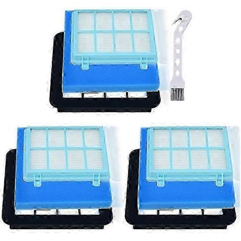 Éponge filtrante HEPA compatible avec les aspirateurs domestiques compacts Philips PowerPro FC9332/09, FC9330/09, FC9353/01, FC9331/07 et FC9515, ainsi qu'avec l'aspirateur Hoover KF. WHBYV (1/4)