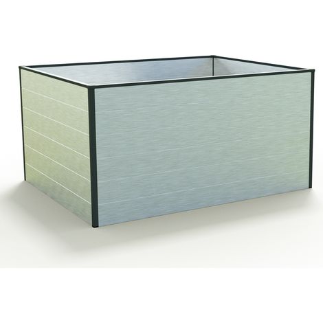 GFP Huerto urbano Jardinera Aluminio Christina - 150x119x77 cm - aluminio natural
