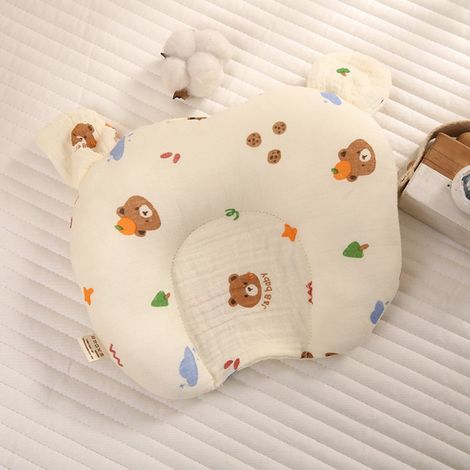 DigitalLAB-Coussin bébé en forme de U, 100 % coton, coussin de positionnement pour bébés, absorbant et lavable en machine, de forme concave pour une répartition uniforme de la pression, convient aux e (1/3)