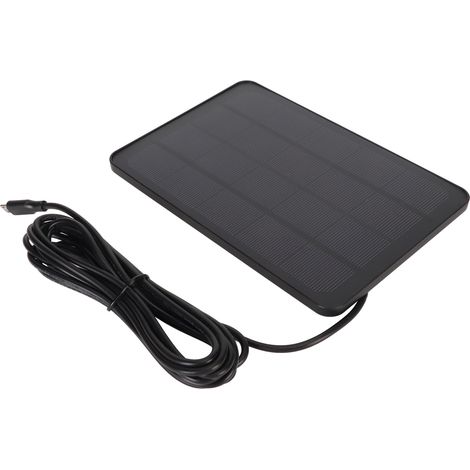 Chargeur Solaire Étanche IP65 5V 4W pour Caméras de Surveillance USB-C Micro USB Noir (1/5)