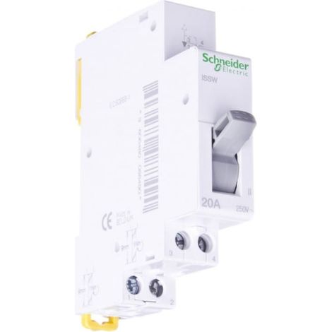 Interruttore modulare a 2 posizioni 1NO+1NC 20A iSSW A9E18072
