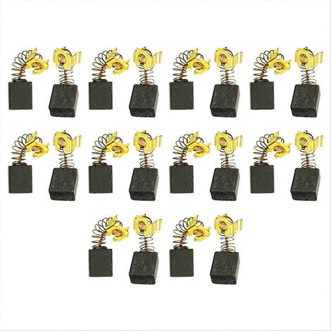 Jeu de 10 charbons moteur 195007-0 CB-407 HP2050 HR2475 JS8000 BO5030, balais carbone de rechange pour outillage électrique, pack de 10 pièces, compatible avec divers modèles, performance durable et c (1/5)