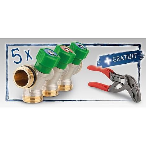 Pack promotionnel collecteur sanitaire 4 départs DN20- 3/4,PN16+Pince multiprise gratuite KNIPEX Cobra®, longueur 125mm (1/4)