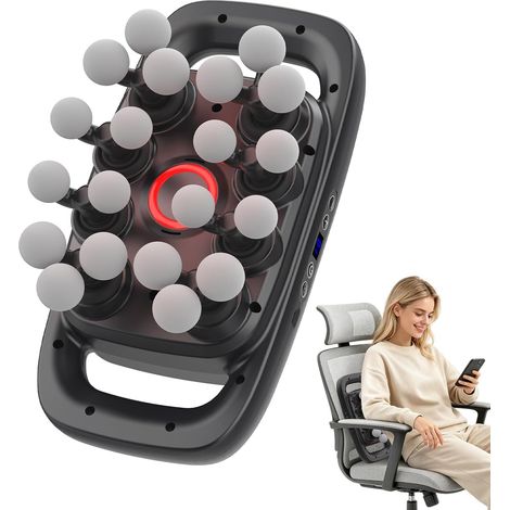 Pistolet de massage musculaire, 20 têtes de massage 30 niveaux d'intensité, 3 modes, batterie longue durée, écran LED, arrêt automatique 15 min – pour le dos, le cou et les jamb (1/5)