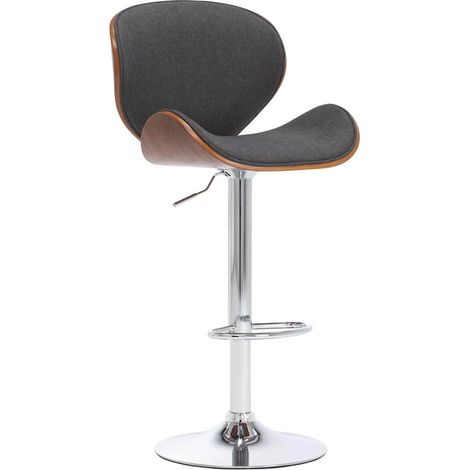 vidaXL Taburete de cocina tela gris (1/5)