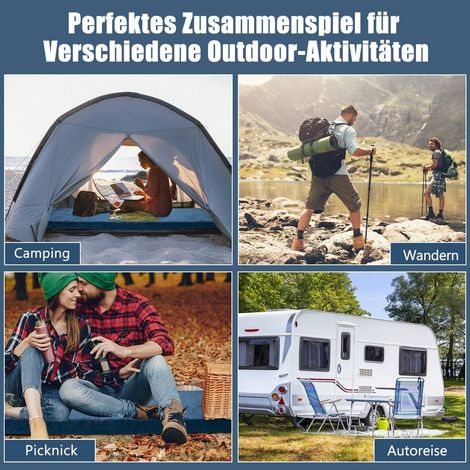 Isomatte Camping Campingmatratze aus Memory-Schaum 183 x 62,5 x 6,5 cm Blau