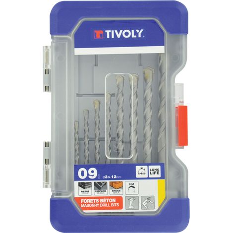 Tivoly - Koffer mit 9 Betonbohrern Ø 3 bis 12 mm (1/3)
