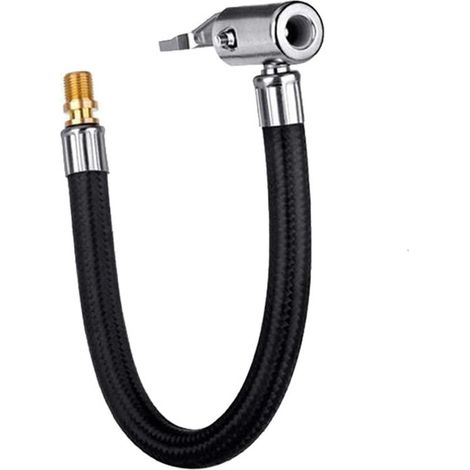 Tubo di prolunga per pompa d'aria per pneumatici auto con adattatore per valvola, tubo di prolunga per la pressione dell'aria per pneumatici di biciclette, auto e moto. (1/5)