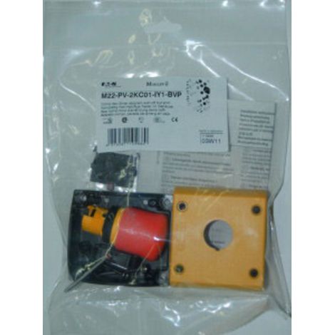Eaton M22-PV-2KC01-IY1-BVP Not-Aus-Schalter 2 Öffner IP66 1 St.