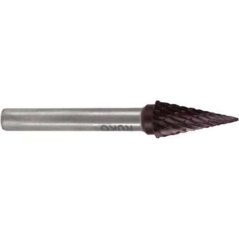 RUKO  Fresa  de  metal  duro  SKM  Ø  12  mm  longitud  de  la  cabeza  25  mm  vástago  Ø  6  mm  TiCN  dentado  KVZ  4  -  116038TC