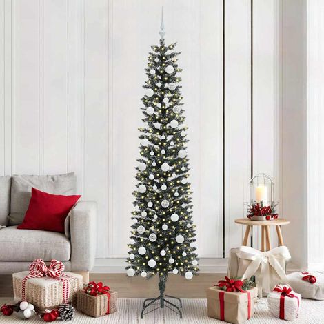 Künstlicher Weihnachtsbaum mit 300 LEDs mit Ständer Grün 210 cm