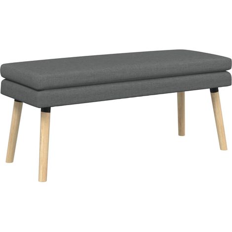 Double-Layered Bench Dark Grey 110 x 40 x 47 cm Fabric vidaXL
