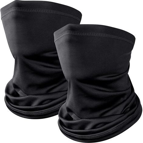 2-Piece Elastic Neck Gaiter for Men and Women, Windproof and Breathable Quick-Drying Snood Neck Warmer for Motorcycling, Cycling, Skiing, Hiking, Running (1/5)