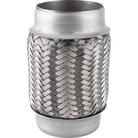 Tuyau flexible inoxydable de réparation d'échappement 150x76mm (6x3 pouces) remplacement tube acier inoxydable pour silencieux, adaptable universel. (1/5)