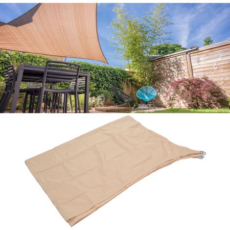 Voile d'ombrage anti-UV pour jardin et piscine, voile d'ombrage extérieure imperméable, filet d'ombrage en polyester à quatre côtés, 2 x 3 mètres (1/5)