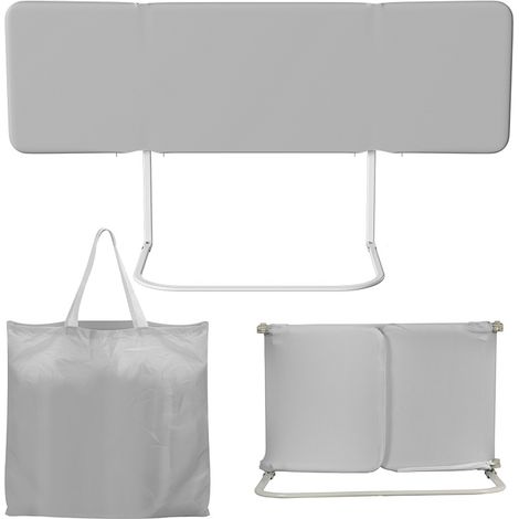 Wolketon Barrera de cama plegable infantil 150 cm, gris, altura regulable 0-30 cm (1/5)