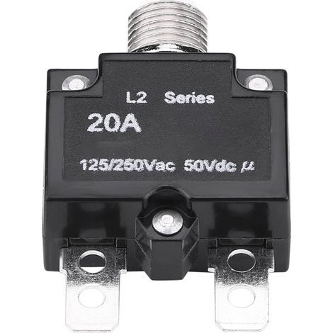 Resettable thermal circuit breaker 20 A 125/250 V, overcurrent and overload protection for generator (1/5)