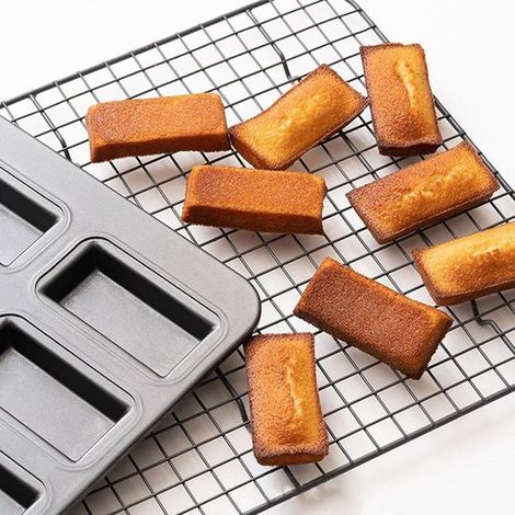 Kleine Kastenformen zum Backen rechteckige Antihaft-Form mit 8 Mulden unterteilte Hackbraten und Dessertform für Muffins Brownies Cupcakes (1/4)
