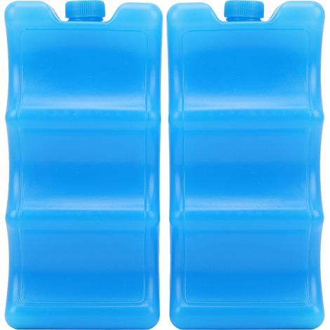Lot bleu, 2 glaçons réutilisables pour lait maternel, forme anatomique, boîte froide pour maman active (1/5)