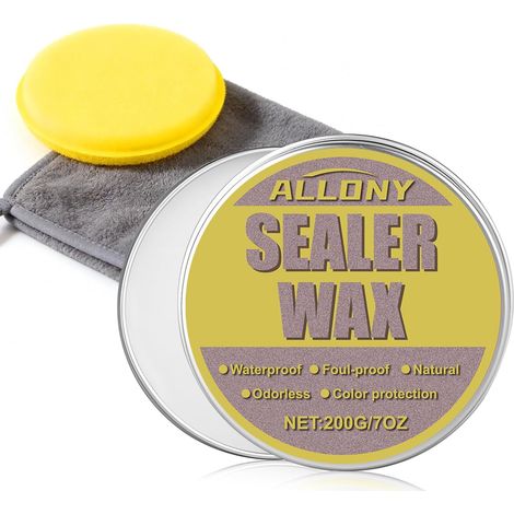 Cire de Ciment, 200g Béton Ciré, Imperméable, Renforce l’éclat Naturel Concrete Wax, Résistant aux Rayures, Beton Cire pour Pierre Ciment Granit Planches Découper, Stone Countertop Wax (1/5)