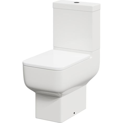Wholesale Domestic Tacoma Open Back Close Coupled Toilet with Soft Close Toilet Seat (1/5)