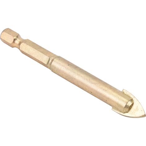 5-teiliges Set Hartmetall-Speerspitzen-Dreieckkopfbohrer, 10 mm, für Keramik, Glas und Holz