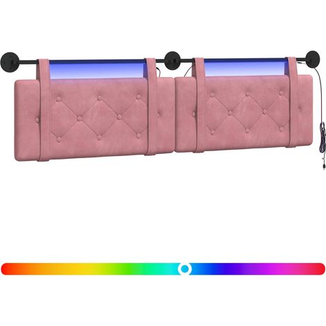 Maison Exclusive - Testiera sospesa Con luce LED Rosa Velluto
