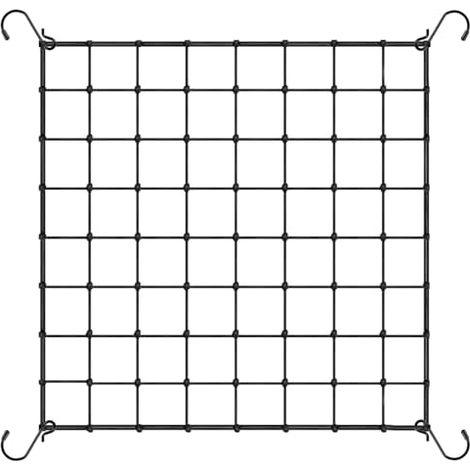[JAMAIS UTILISÉ]Filet de Culture en Maille élastique, 80x80cm pour Scrog Net, Filet de Treillis de Jardin avec Crochets pour Tente de Culture, Filets de Palissage pour Plantes Légumes Fruits (1/5)