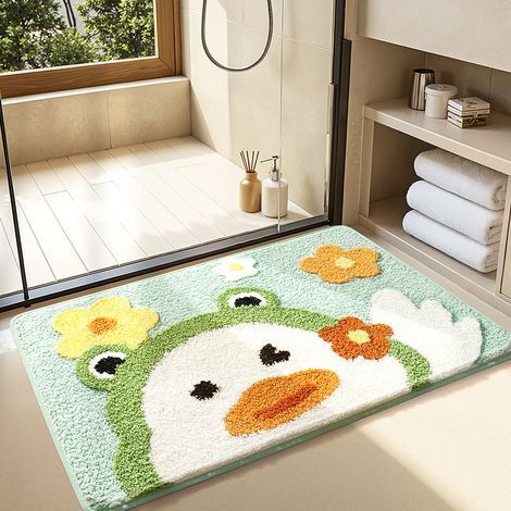 Alfombra antideslizante con estampado de patos, 45×70 cm — (1/5)